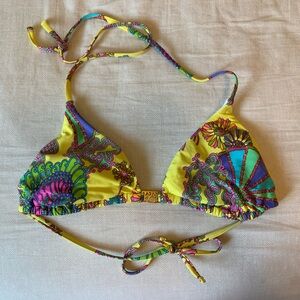 Trina Turk Yellow Bikini Top